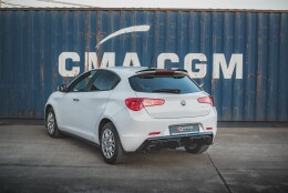 Street+ Heck Ansatz Diffusor passend für Alfa Romeo Giulietta (Einzelauspuff li.) schwarz Hochglanz