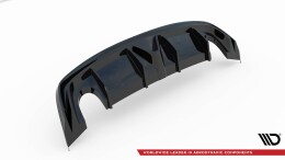 Heck Ansatz Diffusor für Alfa Romeo Giulietta Facelift (Duplex Auspuff) schwarz Hochglanz