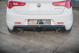 Heck Ansatz Diffusor passend für Alfa Romeo Giulietta (Einzelauspuff li. re.) schwarz Hochglanz