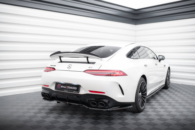 Heck Spoiler Aufsatz Abrisskante passend für Mercedes-AMG GT 53 / 43 V8 Paket 4 Türer-Coupe schwarz Hochglanz