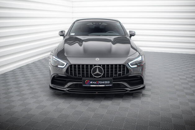 Cup Spoilerlippe Front Ansatz V.1 passend für Mercedes-AMG GT 53 4-Door Coupe schwarz Hochglanz