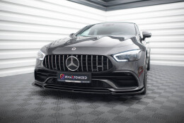 Cup Spoilerlippe Front Ansatz V.1 für Mercedes-AMG GT 53 4-Door Coupe X290 schwarz Hochglanz