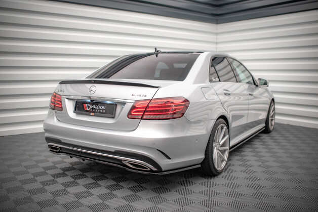 Heck Spoiler Aufsatz Abrisskante passend für Mercedes-Benz E63 AMG / AMG-Line / Standard Limousine W212 Facelift schwarz Hochglanz
