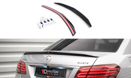 Heck Spoiler Aufsatz Abrisskante passend für Mercedes-Benz E63 AMG / AMG-Line / Standard Limousine W212 Facelift schwarz Hochglanz