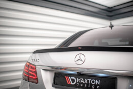 Heck Spoiler Aufsatz Abrisskante passend für Mercedes-Benz E63 AMG / AMG-Line / Standard Limousine W212 Facelift schwarz Hochglanz