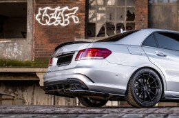 Heck Spoiler Aufsatz Abrisskante passend für Mercedes-Benz E63 AMG / AMG-Line / Standard Limousine W212 Facelift schwarz Hochglanz