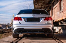 Heck Spoiler Aufsatz Abrisskante passend für Mercedes E63 AMG / AMG-Line / Standard Limousine W212 FL schwarz Hochglanz