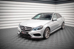 Seitenschweller Ansatz Cup Leisten für Mercedes E63 AMG / AMG-Line Limo W212 FL schwarz Hochglanz