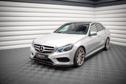 Seitenschweller Ansatz Cup Leisten passend für Mercedes-Benz E63 AMG / AMG-Line Limousine W212 Facelift schwarz Hochglanz