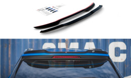 Heck Spoiler Aufsatz Abrisskante passend für Peugeot 2008 Mk2 schwarz Hochglanz