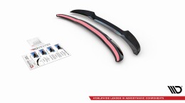 Heck Spoiler Aufsatz Abrisskante passend für Peugeot 2008 Mk2 schwarz Hochglanz