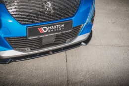 Cup Spoilerlippe Front Ansatz V.1 passend für Peugeot 2008 Mk2 schwarz Hochglanz