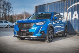 Street+ Spoilerlippe Front Ansatz V.1 passend für Peugeot 2008 Mk2 schwarz Hochglanz