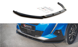 Cup Spoilerlippe Front Ansatz V.2 passend für Peugeot 2008 Mk2 schwarz Hochglanz