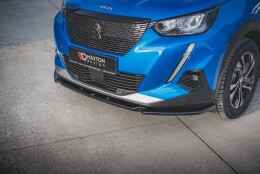 Cup Spoilerlippe Front Ansatz V.2 passend für Peugeot 2008 Mk2 schwarz Hochglanz