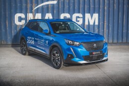 Cup Spoilerlippe Front Ansatz V.2 passend für Peugeot 2008 Mk2 schwarz Hochglanz