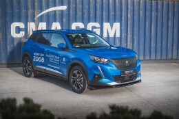 Seitenschweller Ansatz Cup Leisten passend für Peugeot 2008 Mk2 schwarz Hochglanz