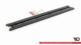 Seitenschweller Ansatz Cup Leisten passend für Peugeot 2008 Mk2 schwarz Hochglanz