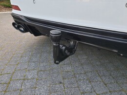 Heck Ansatz Diffusor + Endrohre schwarz passend für Audi A6 S-Line / S6 C8 / C8 FL schwarz Hochglanz