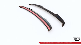 Heck Spoiler Aufsatz Abrisskante passend für Volvo XC60 Mk2 R-Design schwarz Hochglanz