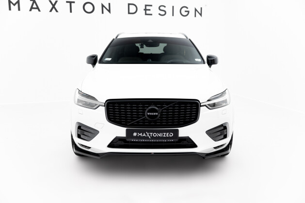 Cup Spoilerlippe Front Ansatz V.1 passend für Volvo XC60 Mk2 R-Design schwarz Hochglanz