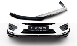 Cup Spoilerlippe Front Ansatz V.1 passend für Volvo XC60 Mk2 R-Design schwarz Hochglanz