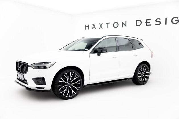 Seitenschweller Ansatz Cup Leisten passend für Volvo XC60 Mk2 R-Design schwarz Hochglanz