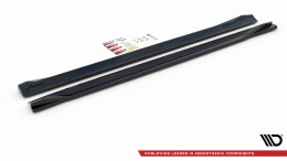 Seitenschweller Ansatz Cup Leisten für Volvo XC60 Mk2 R-Design schwarz Hochglanz