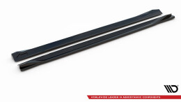 Seitenschweller Ansatz Cup Leisten passend für Volvo XC60 Mk2 R-Design schwarz Hochglanz