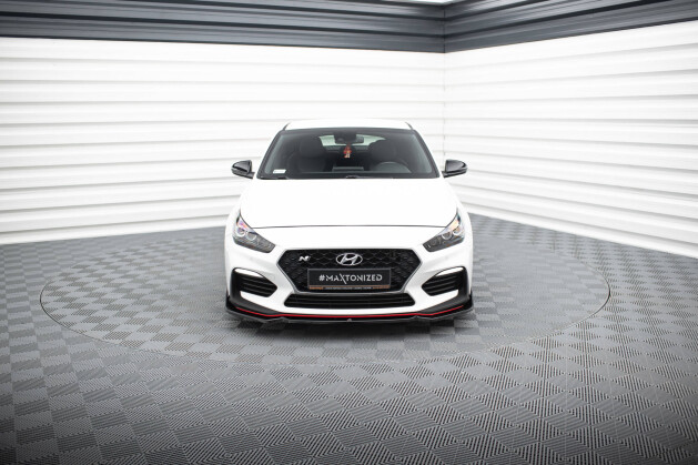 Cup Spoilerlippe Front Ansatz V.6 + Flaps für Hyundai I30 N Mk3 Hatchback/Fastback