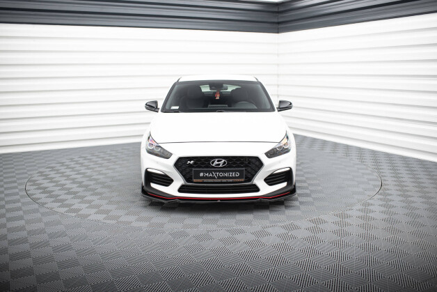 Street+ Spoilerlippe Front Ansatz V.6 + Flaps passend für Hyundai I30 N Mk3 Hatchback/Fastback