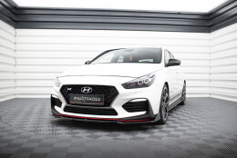 Street+ Spoilerlippe Front Ansatz V.6 + Flaps passend für Hyundai I30 N Mk3 Hatchback/Fastback