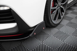 Street+ Spoilerlippe Front Ansatz V.6 + Flaps passend für Hyundai I30 N Mk3 Hatchback/Fastback