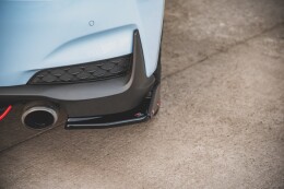Heck Ansatz Flaps Diffusor V.6 + Flaps für Hyundai I30 N Mk3 Hatchback