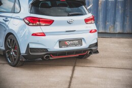 Heck Ansatz Flaps Diffusor V.6 + Flaps für Hyundai I30 N Mk3 Hatchback