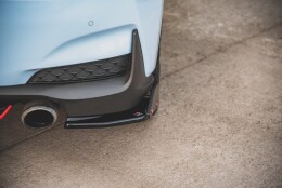 Heck Ansatz Flaps Diffusor V.6 + Flaps passend für Hyundai I30 N Mk3 Hatchback