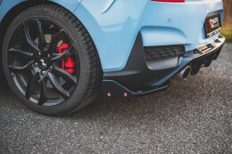 Heck Ansatz Flaps Diffusor + Flaps V.7 für Hyundai I30 N Mk3 Hatchback schwarz Hochglanz