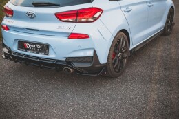 Heck Ansatz Flaps Diffusor V.7 + Flaps für Hyundai I30 N Mk3 Hatchback
