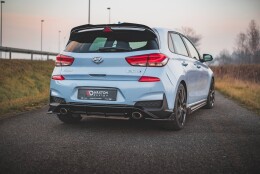Heck Ansatz Flaps Diffusor V.7 + Flaps passend für Hyundai I30 N Mk3 Hatchback