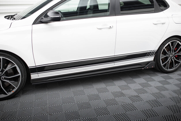 Seitenschweller Ansatz Cup Leisten für V.5 + Flaps Hyundai I30 N / N-Line Hatchback / Fastback Mk3 / Mk3 Facelift