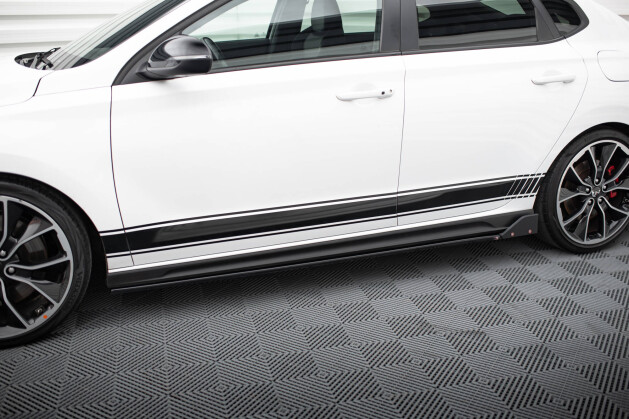Seitenschweller Ansatz Cup Leisten V.5 + Flaps für Hyundai I30 N Mk3 / Mk3 FL Hatchback/Fastback