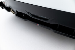 Street+ Mittlerer Diffusor Heck Ansatz passend für Toyota GR Yaris Mk4 schwarz Hochglanz