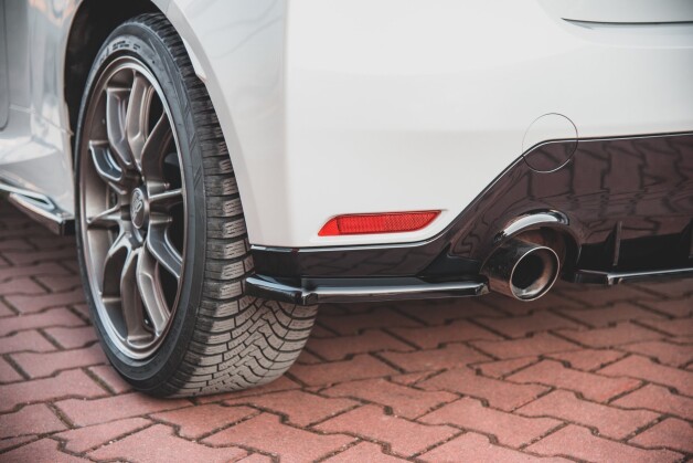 Heck Ansatz Flaps Diffusor V.1 passend für Toyota GR Yaris Mk4 schwarz Hochglanz