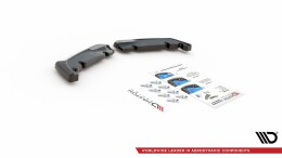 Heck Ansatz Flaps Diffusor V.1 passend für Toyota GR Yaris Mk4 schwarz Hochglanz