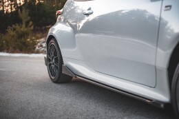 Seitenschweller Ansatz Cup Leisten + Flaps V.2 für Toyota GR Yaris Mk4 Carbon Look
