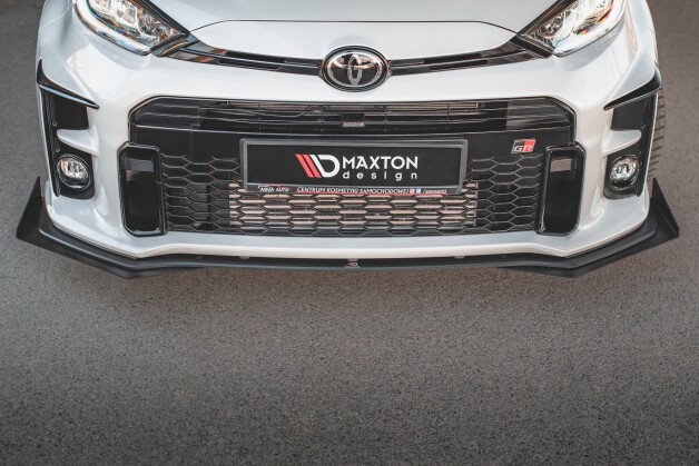 Street Pro Cup Spoilerlippe Front Ansatz passend für Toyota GR Yaris Mk4 SCHWARZ+ HOCHGLANZ FLAPS