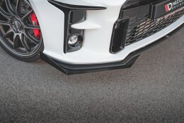 Street Pro Cup Spoilerlippe Front Ansatz für Toyota GR Yaris Mk4 SCHWARZ+ HOCHGLANZ FLAPS