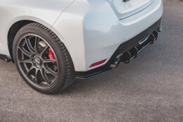 Street Pro Heck Ansatz Flaps Diffusor für Toyota GR Yaris Mk4 SCHWARZ