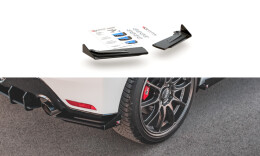Street Pro Heck Ansatz Flaps Diffusor passend für Toyota GR Yaris Mk4 rot+ Hochglanz Flaps