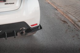 Street Pro Heck Ansatz Flaps Diffusor passend für Toyota GR Yaris Mk4 rot+ Hochglanz Flaps